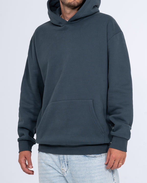 2t Blaine Tall Oversized Printed Hoodie (petrol blue)