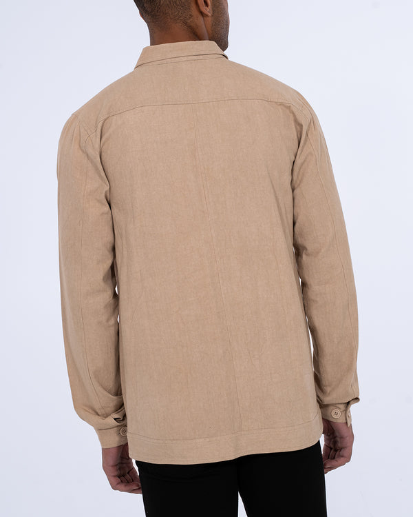 2t Linton Tall Cotton Harrington Shacket (stone)