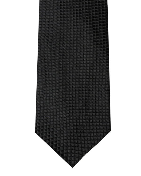 Double Two Silk Extra Long Tie (black)