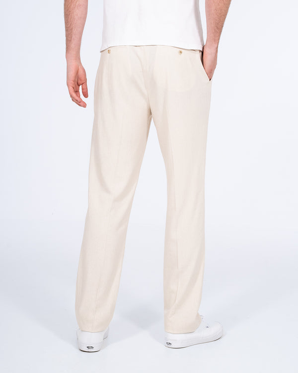 2t Ellis Tall Regular Fit Linen Look Trousers (stone)