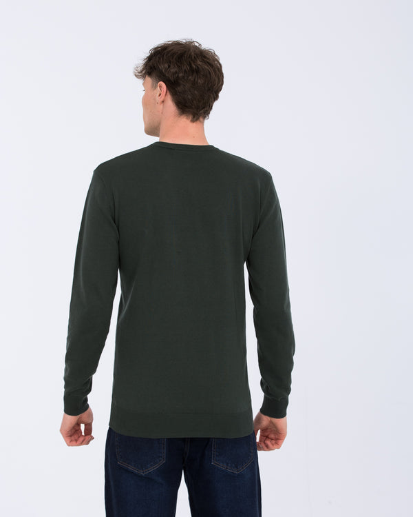 2t Austin Tall Cotton Crew Neck Jumper (bottle green)