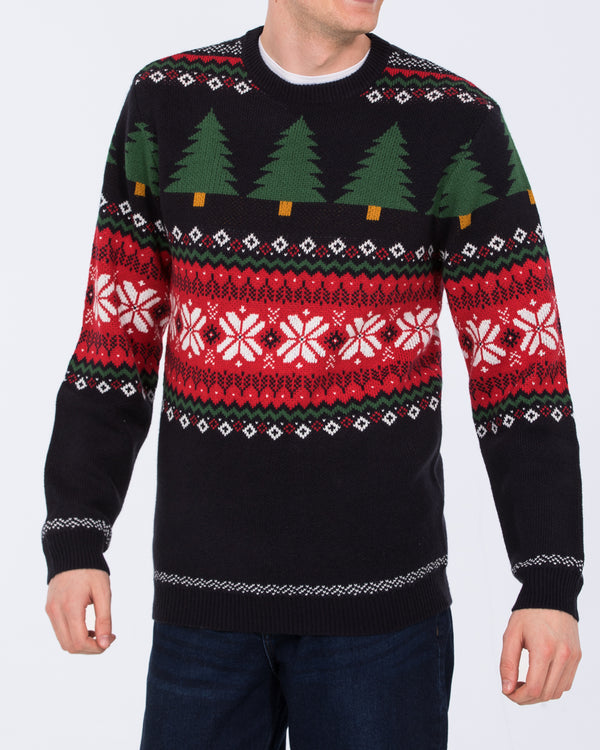 2t Tall Christmas Tree Jumper (navy)