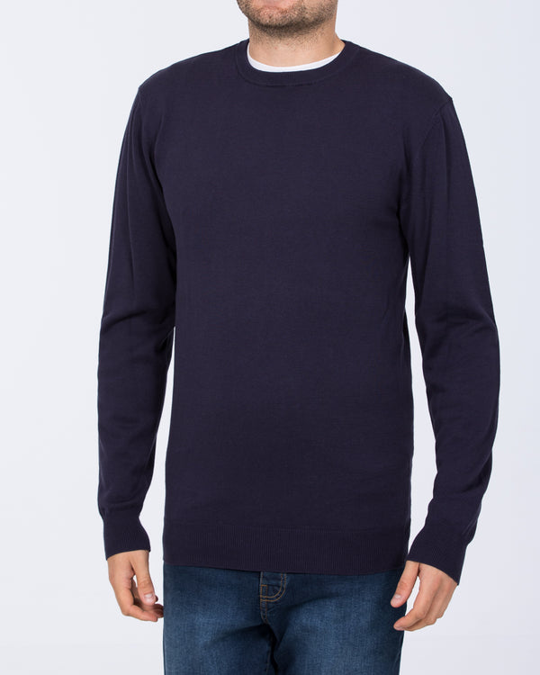 2t Austin Tall Cotton Crew Neck Jumper (navy)