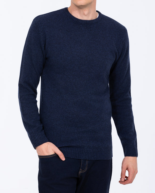 2t Lambswool Tall Crew Neck Jumper (navy)