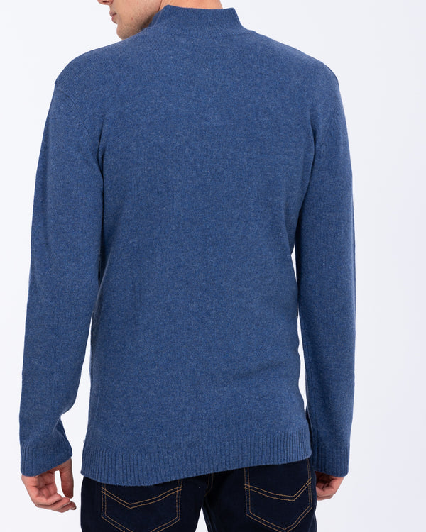2t Lambswool Quarter Zip Tall Jumper (blue)