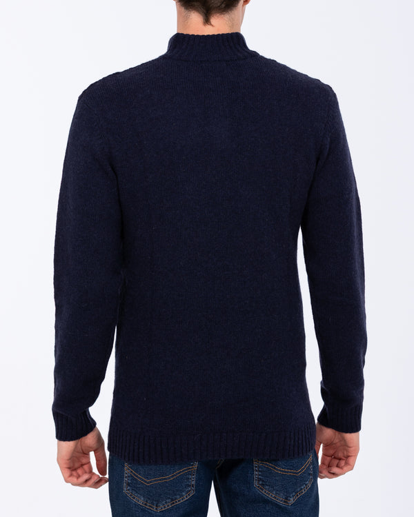2t Tall Quarter Zip Cable Knit Jumper (navy)