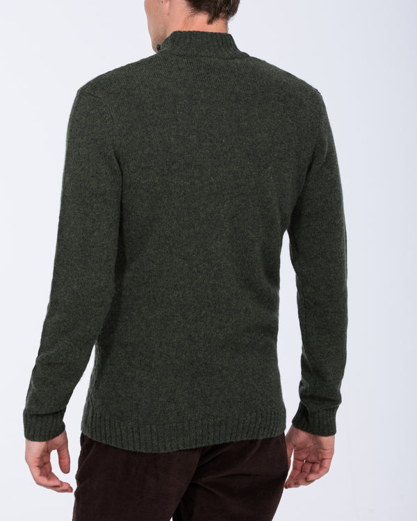 2t Tall Quarter Zip Cable Knit Jumper (forest)