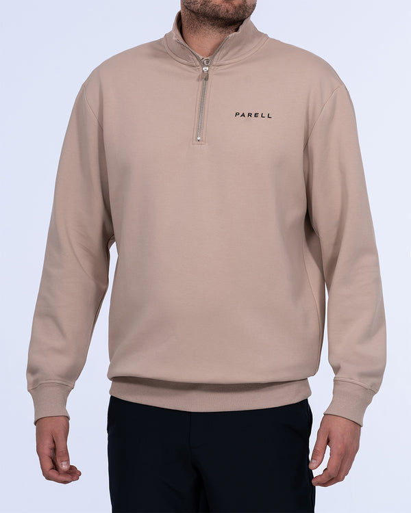 Parell Active Tall Quarter Zip Mid Layer Top (taupe)