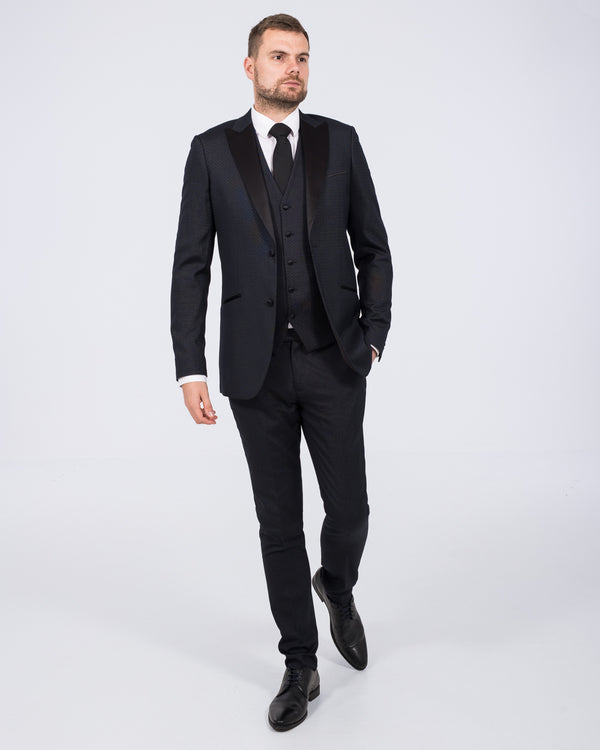 Skopes Slim Fit Tall Mens Dinner Suit (navy diamond)
