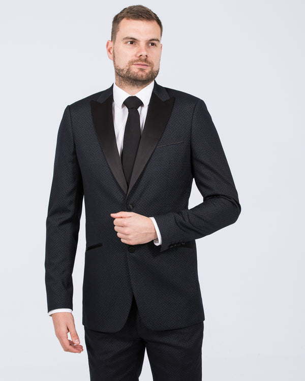 Skopes Slim Fit Tall Dinner Suit Jacket (navy diamond)