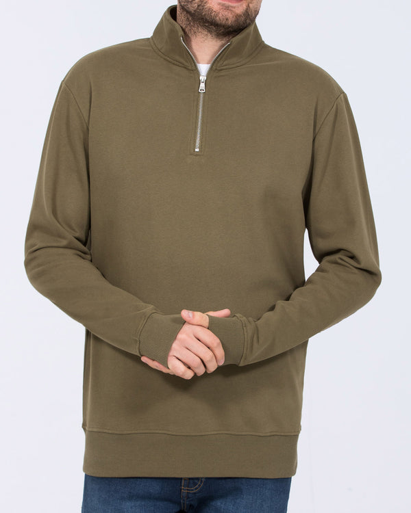 2t Wyatt Tall Quarter Zip Sweatshirt (khaki)