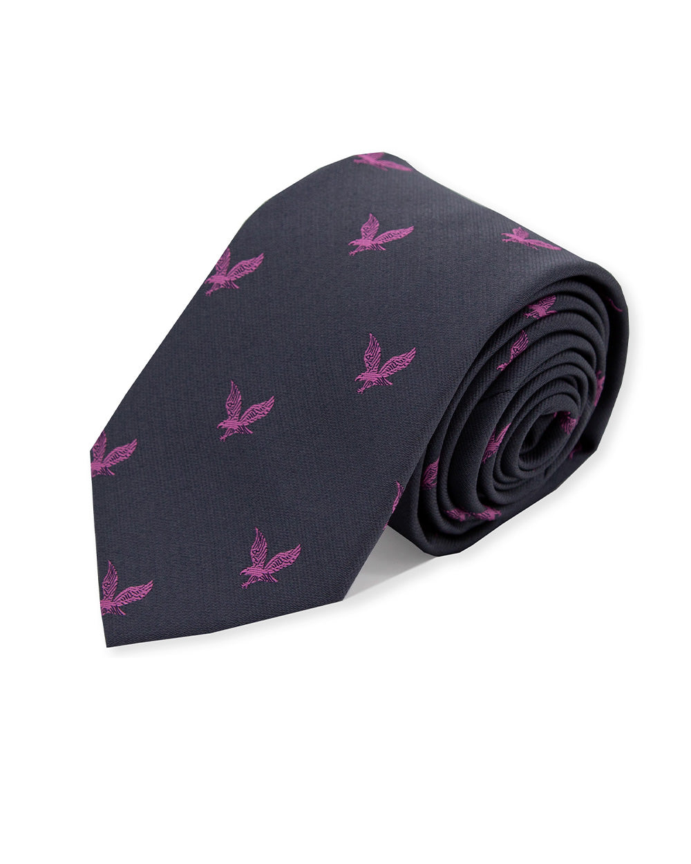 Double Two Extra Long Patterned Tie (grey/pink)