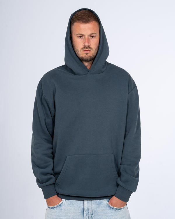 2t Blaine Tall Oversized Printed Hoodie (petrol blue)