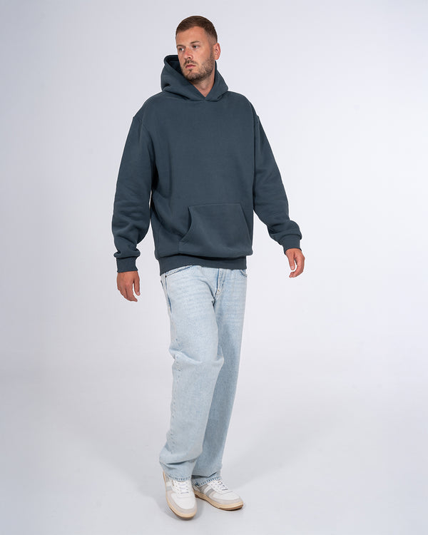 2t Blaine Tall Oversized Printed Hoodie (petrol blue)