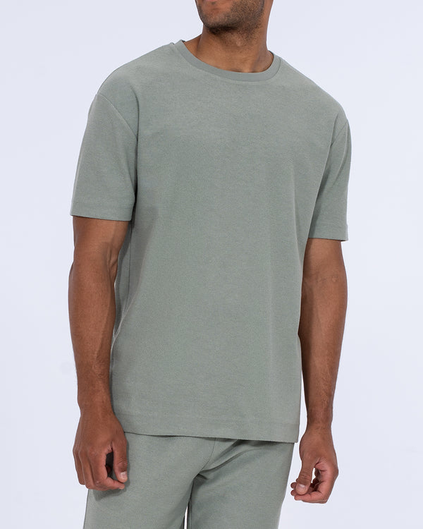 2t Kai Tall Textured T-Shirt (light teal)