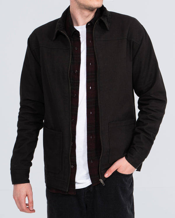 2t Kayden Tall Cord Collar Cotton Jacket (black)