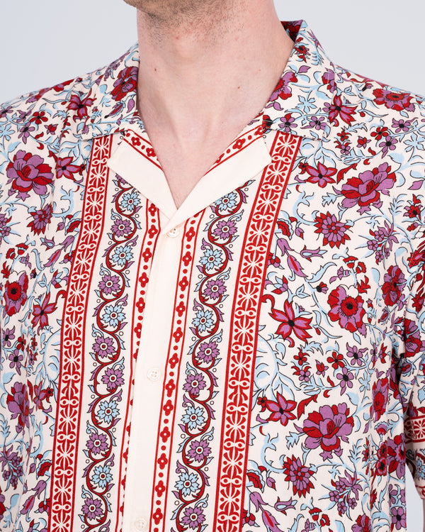 2t Musa Tall Short Sleeve Printed Revere Shirt (red)