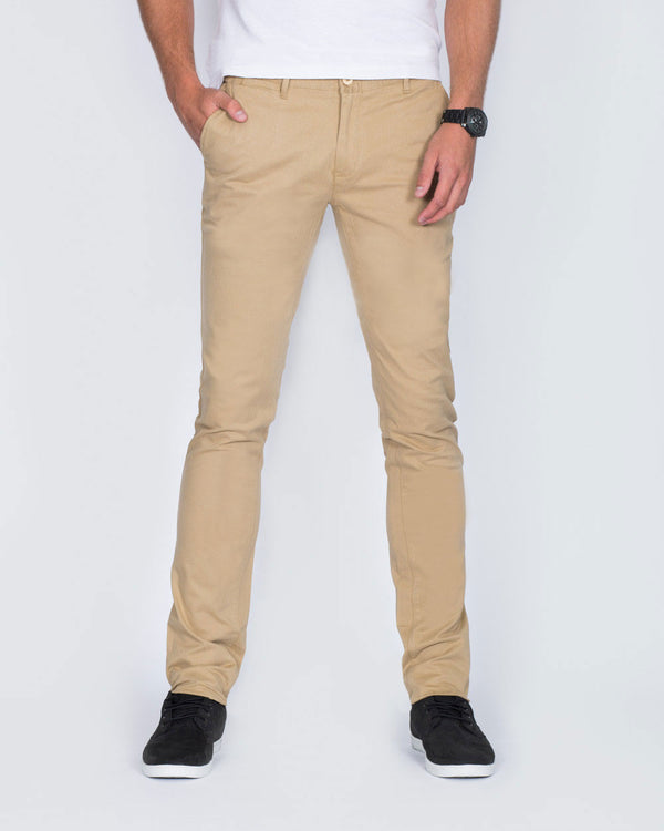 Ed Baxter Slim Fit Tall Chinos (beige)