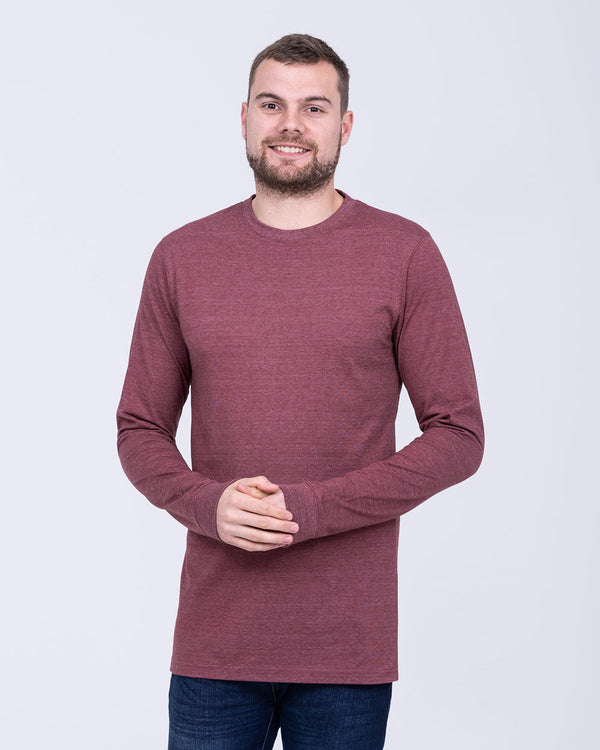 2t Samuel Tall Long Sleeve T-Shirt (burgundy marl)