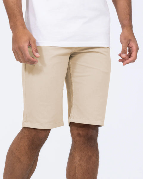 2t Grant Regular Fit Tall Mens Extra Long Chino Shorts (beige) 13