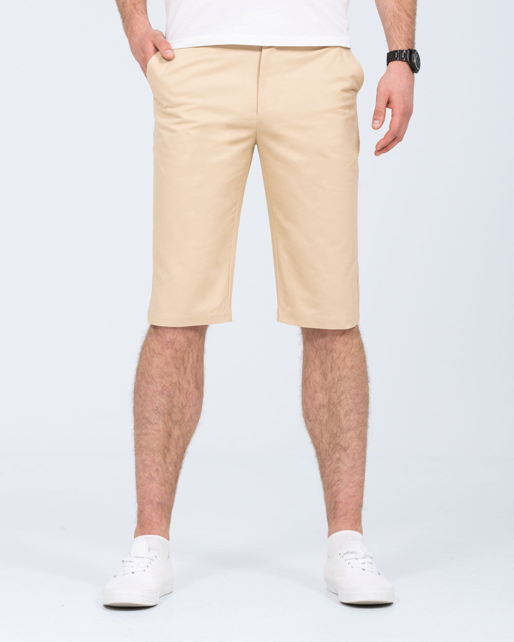 2t Alex Mens Tall Chino Shorts (black) 13 15 Inch Inseam | Tall