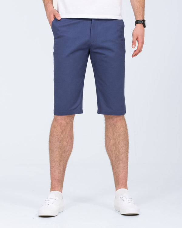 2t Alex Tall Slim Fit Chino Shorts (mid blue)