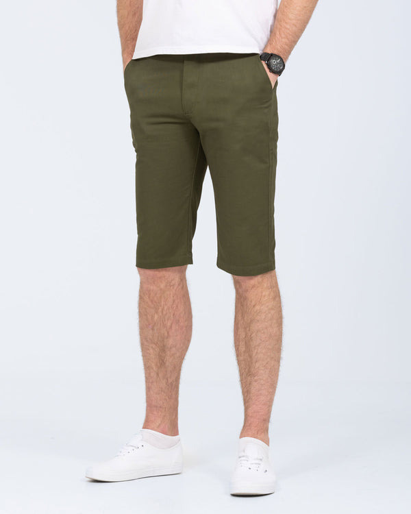 2t Alex Tall Slim Fit Chino Shorts (forest green)