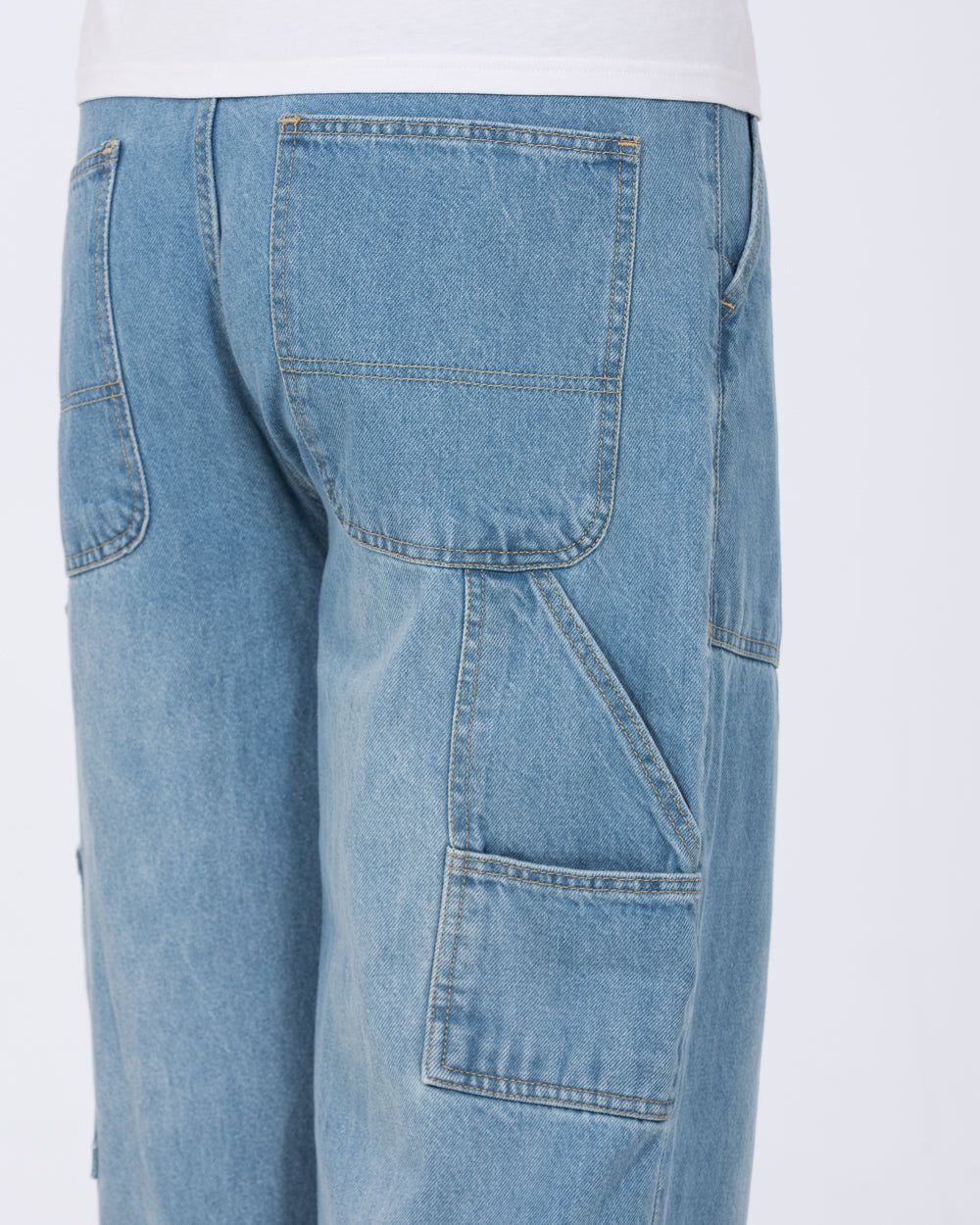 2t Jacob Tall Mens Loose Fit Carpenter Jeans (light wash) | Tall