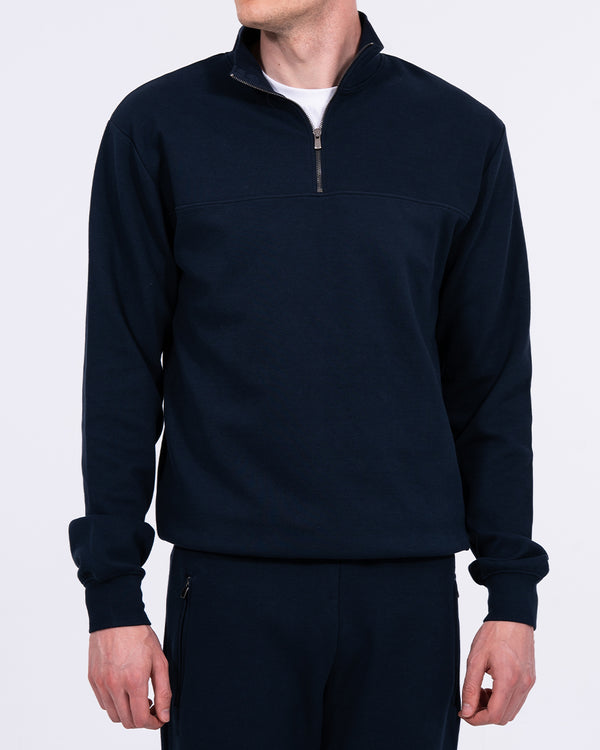 2t Loriston Tall Quarter Zip Sweatshirt (navy)