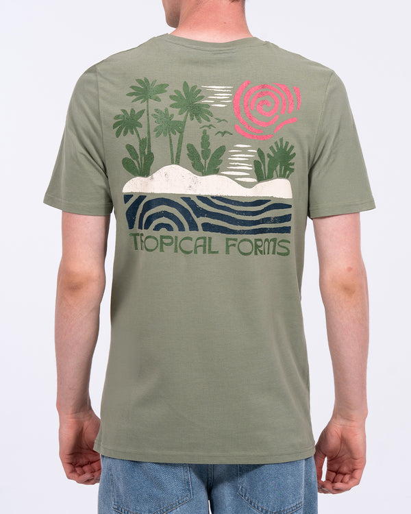 2t Tall Liam Regular Fit T-Shirt (khaki tropical forms)
