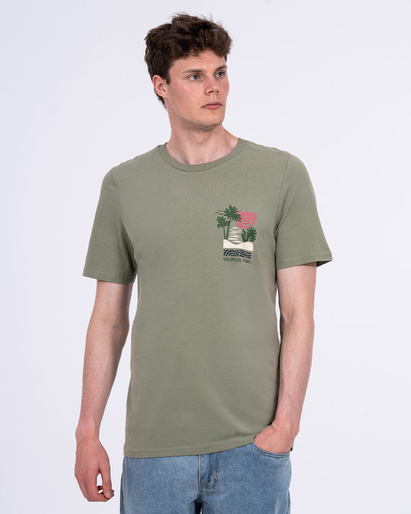 2t Tall Liam Regular Fit T-Shirt (khaki tropical forms)