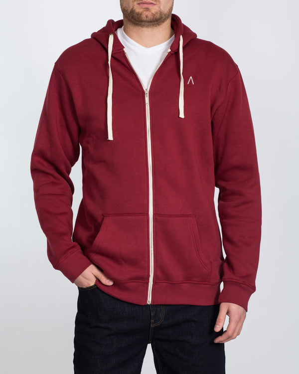 2t Zip Up Tall Hoodie (deep red)