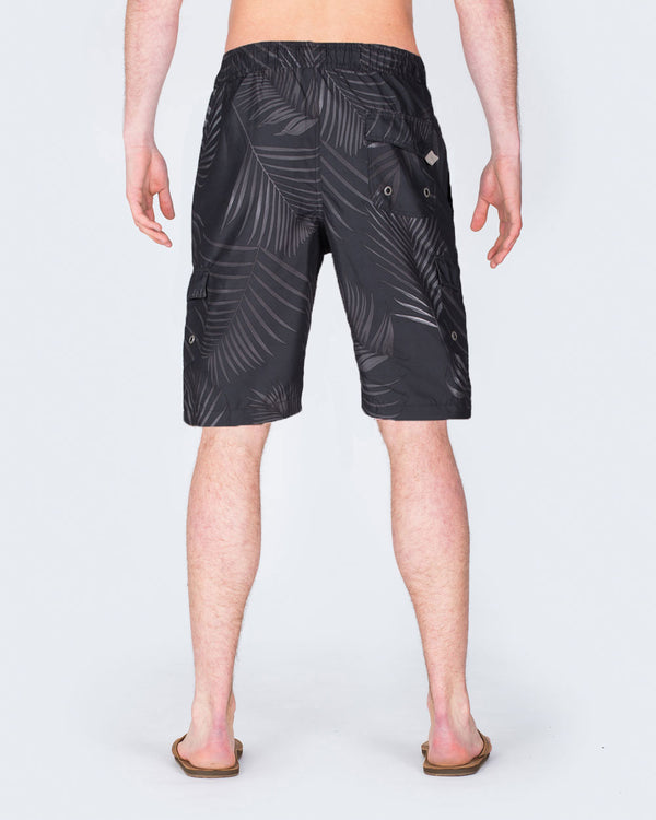 2t Tall Leaf Swim Shorts (black)