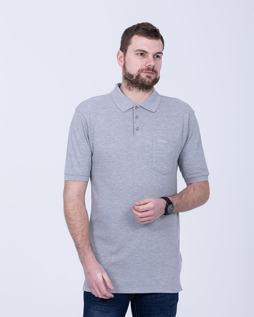 North 56 Regular Fit Tall Polo Shirt (grey melange)