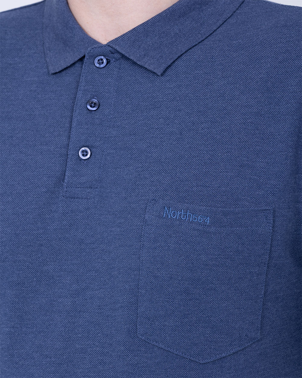 North 56 Regular Fit Tall Polo Shirt (blue melange)