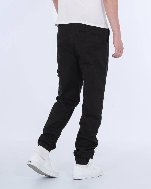 2t Jayden Regular Fit Tall Utility Cargo Trousers (black)