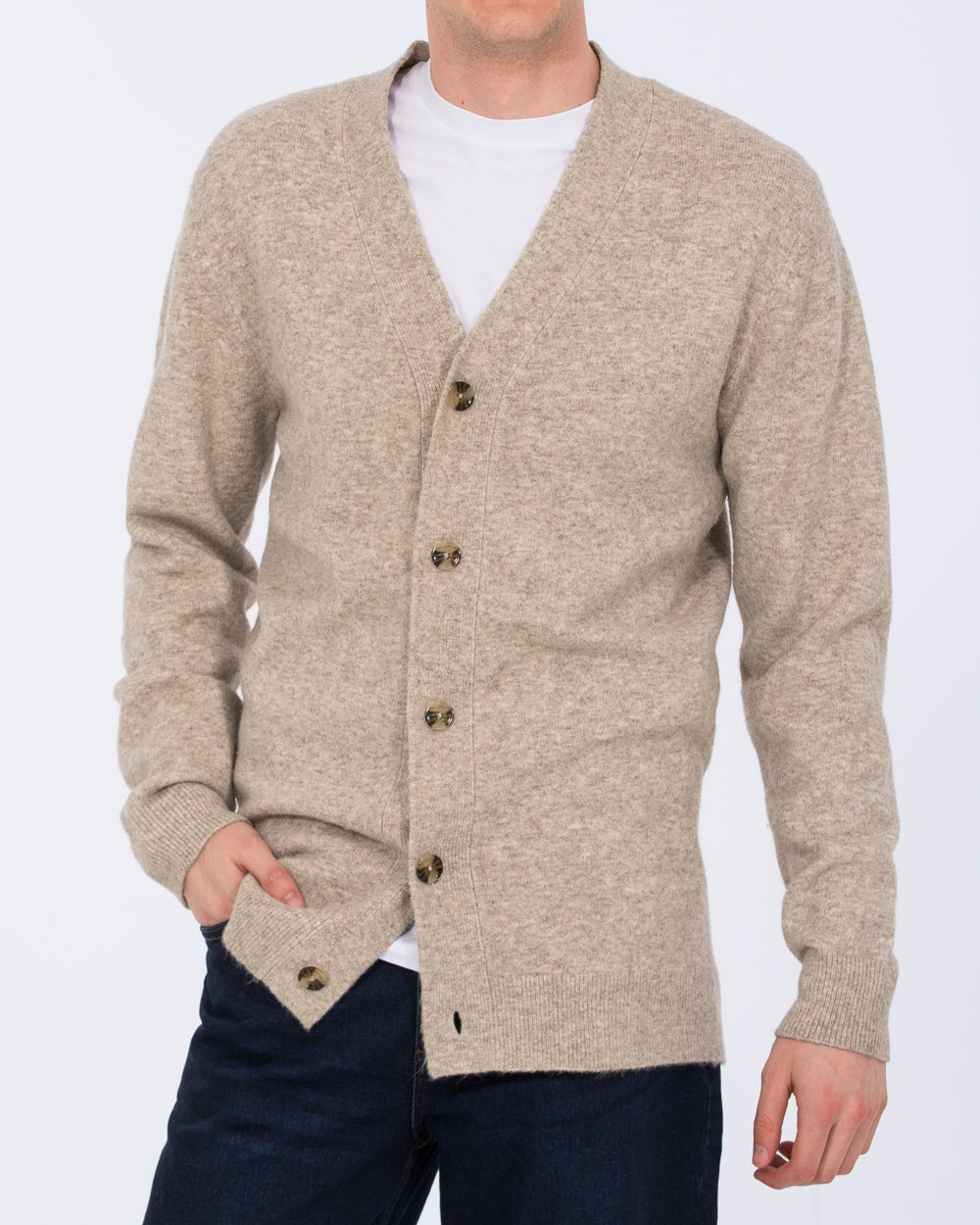 2t Ward Tall Mens Cardigan (oatmeal) | Tall Mens Clothing | 2tall.com