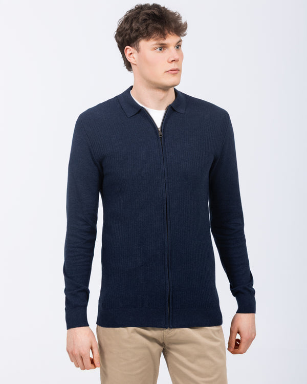 2t Tall Zip Through Cardigan (navy)