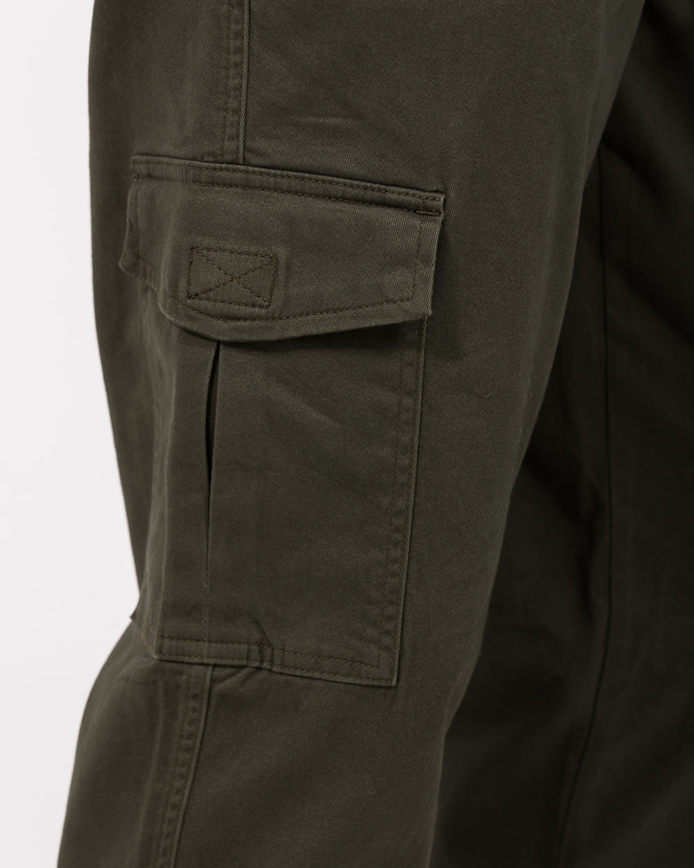 2t Fabio Regular Fit Tall Mens Stretch Cargo Trousers (olive