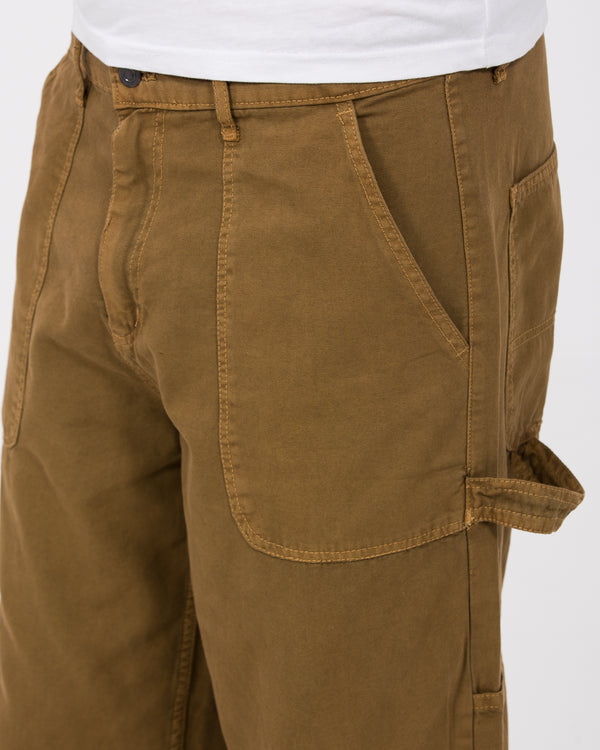 2t Calum Tall Loose Fit Carpenter Trousers (tan)