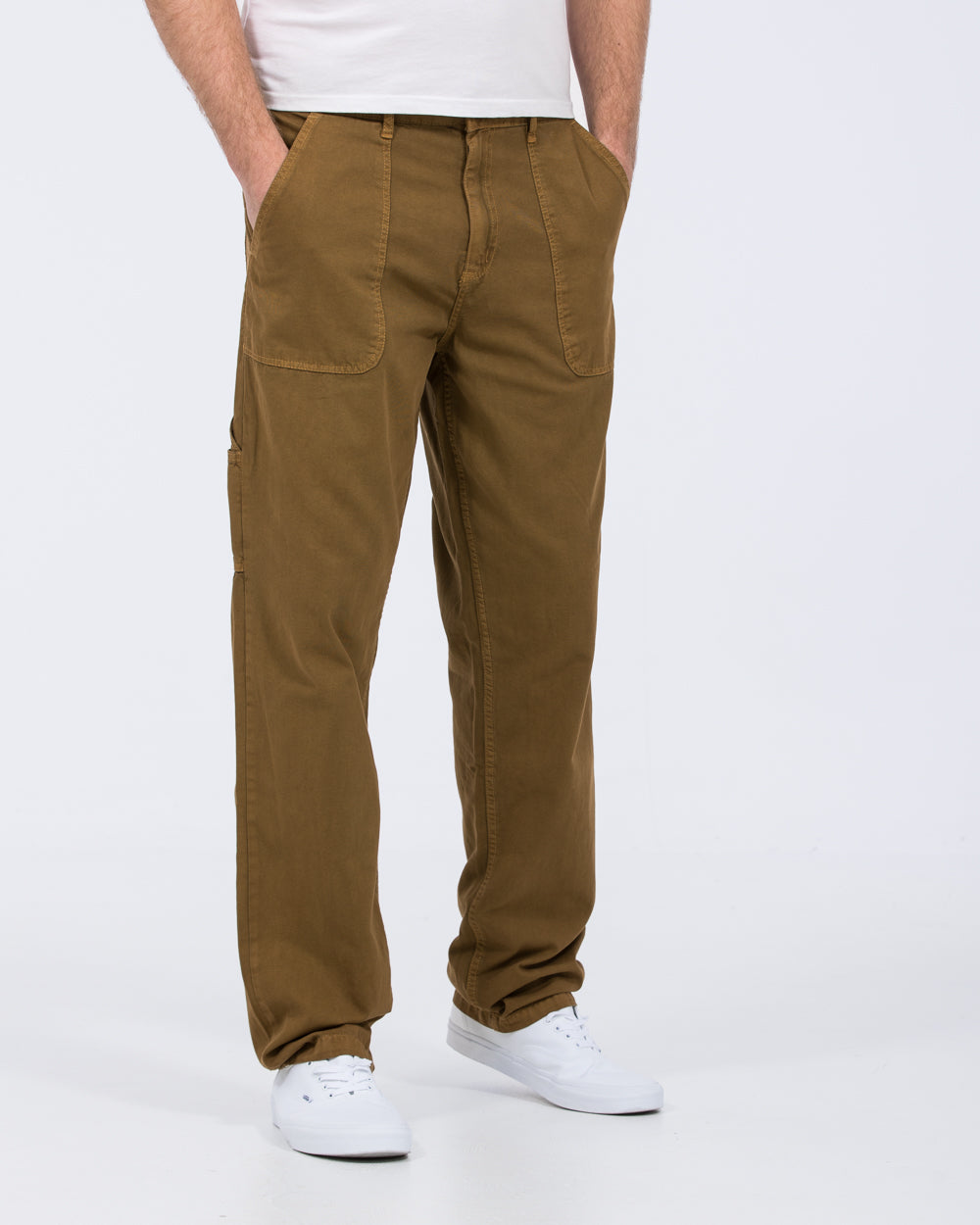 2t Calum Tall Mens Extra Long Carpenter Trousers (tan) | Tall Mens Clothing  | 2tall.com