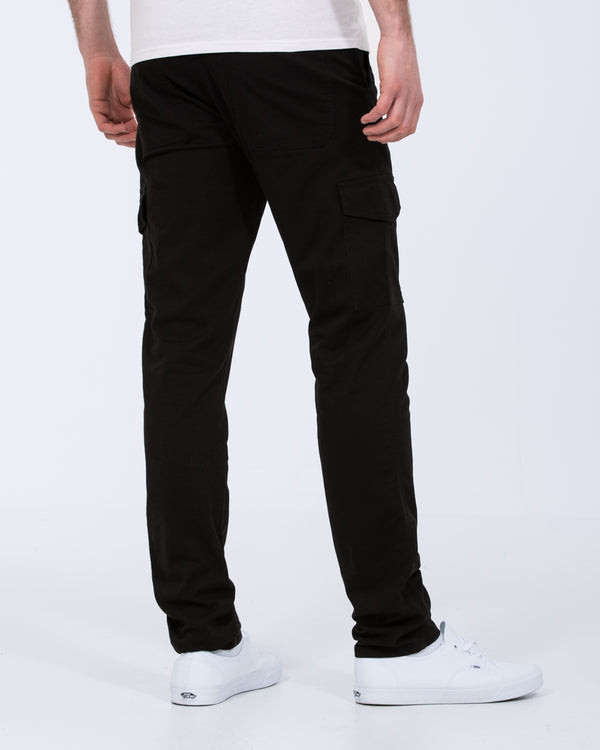 Essentalls Ray Tall Mens Slim Fit Cargo Trousers (black) Essentalls Ray Tall Mens Slim Fit Cargo Trousers (black)
