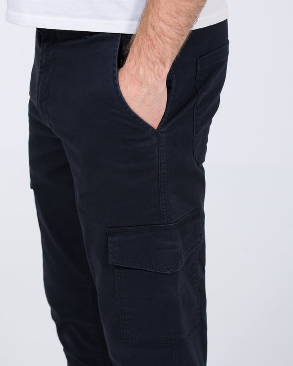 Essentalls Ray Tall Slim Fit Cargo Trousers (navy)