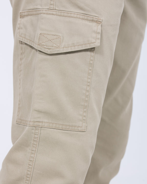 Essentalls Ray Tall Slim Fit Cargo Trousers (stone)