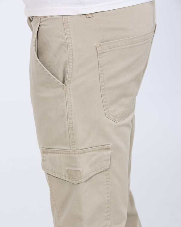 Essentalls Ray Tall Slim Fit Cargo Trousers (stone)