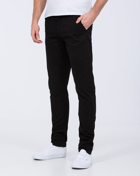 2t Ludvig Slim Fit Tall Mens Chinos (black) | Tall Mens Clothing