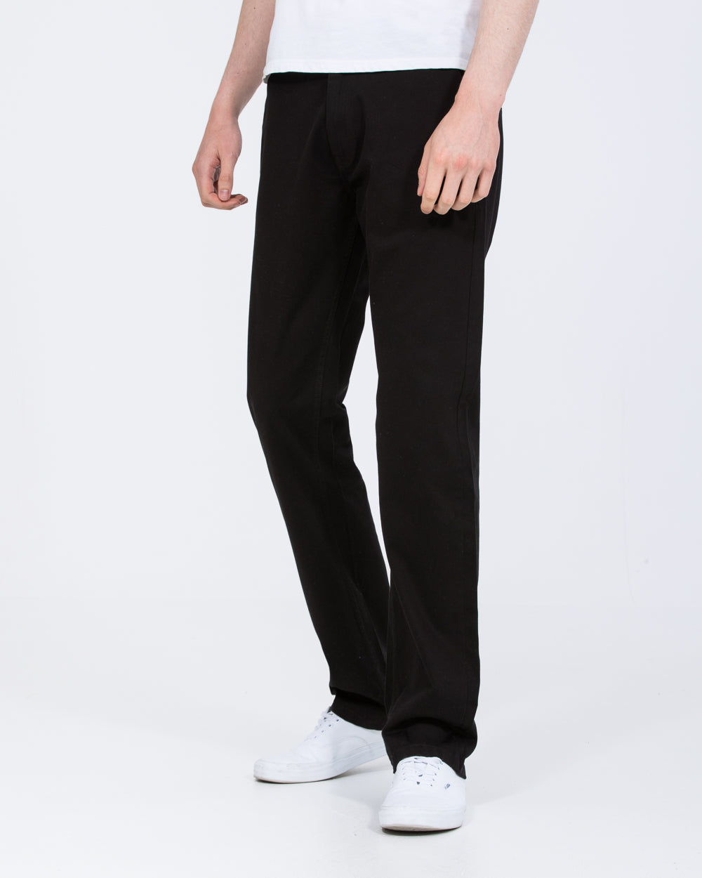 2t Myles Tall Mens Extra Long Regular Fit Chinos (black) | Tall