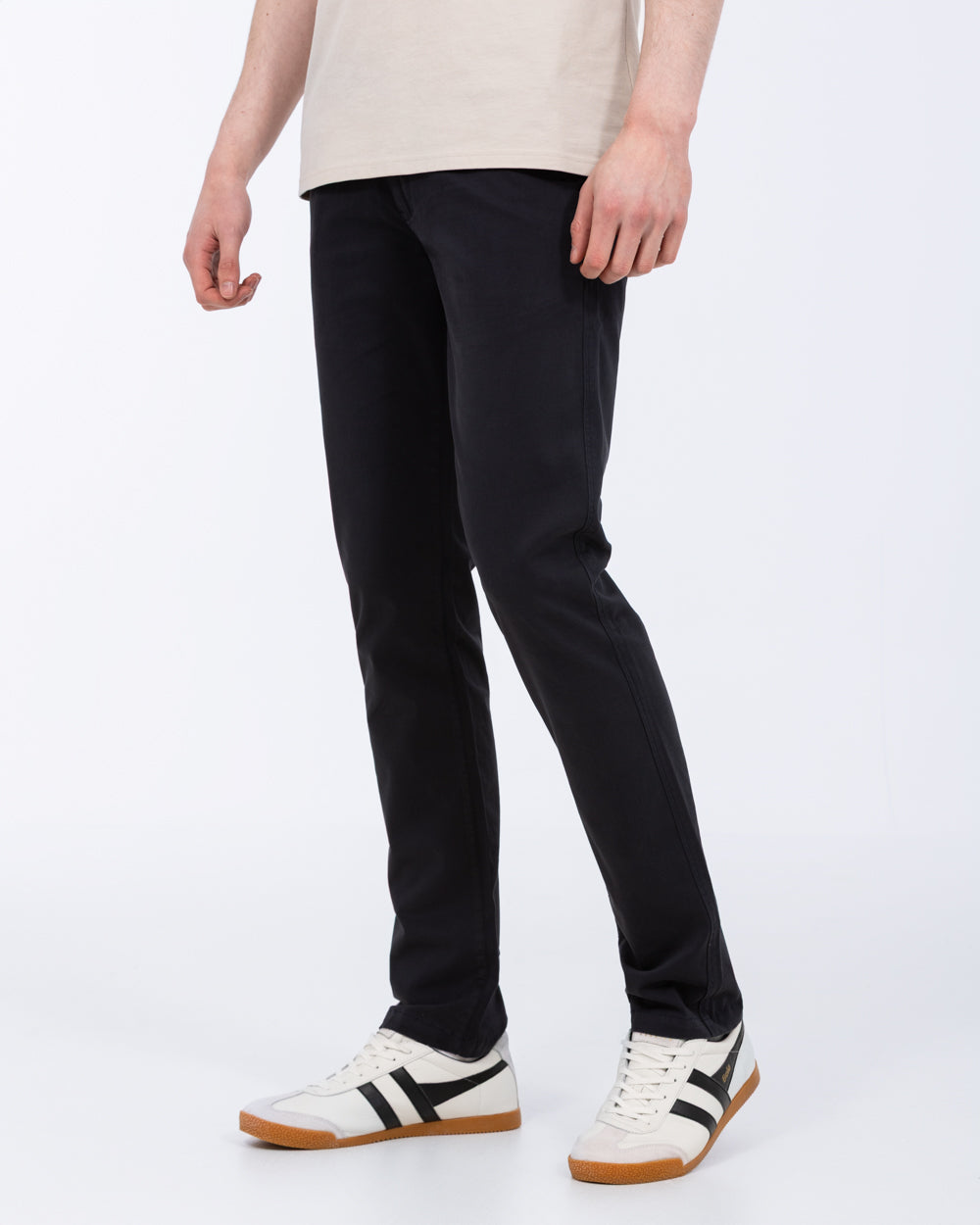 ハンターW REF SLIM FIT TALL CONTRAST Slim Fit Stretch Extra Long 38 Inch Leg Tall Mens Chinos (black