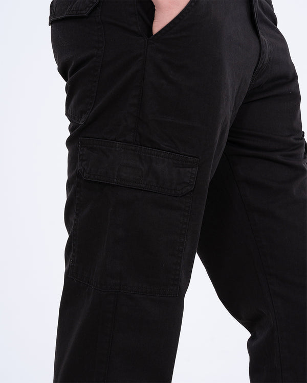 2t Dylan Slim Fit Tall Cargo Trousers (black)