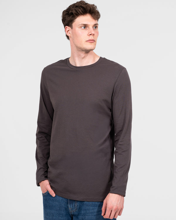 Essentalls Long Sleeve Tall T-Shirt (dark grey)